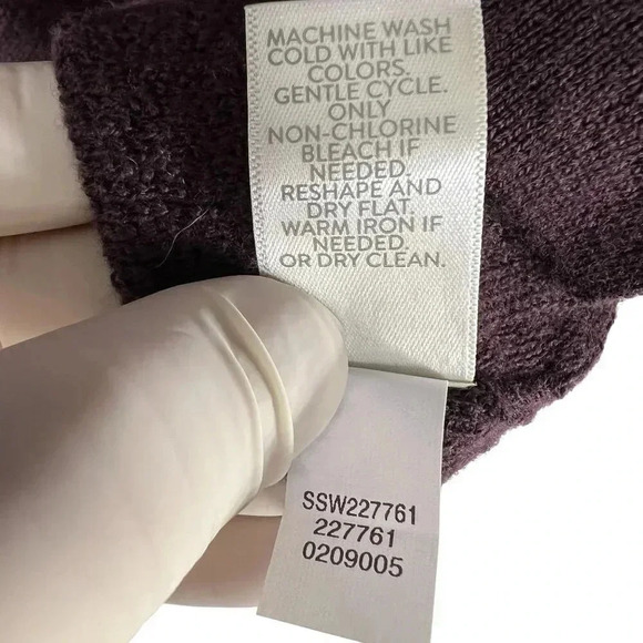 J Jill Womens M Washable  Merino Wool Blend Tunic Waffle Knit Sweater Minimalist - Picture 12 of 15